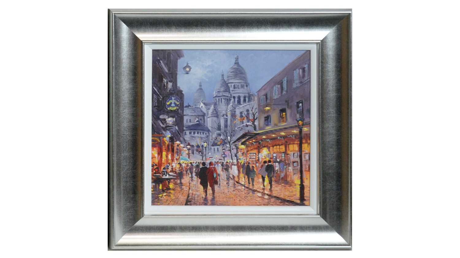 Henderson Cisz - Sacre Coeur, Midnight | limited edition hand embellished canvas print