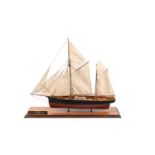 A scratch-built scale model of the trading ketch Hobah,
