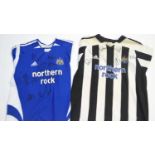 Two Newcastle United signed shirts,