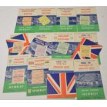 A selection of Wembley and other 1950s International Football programmes, various.