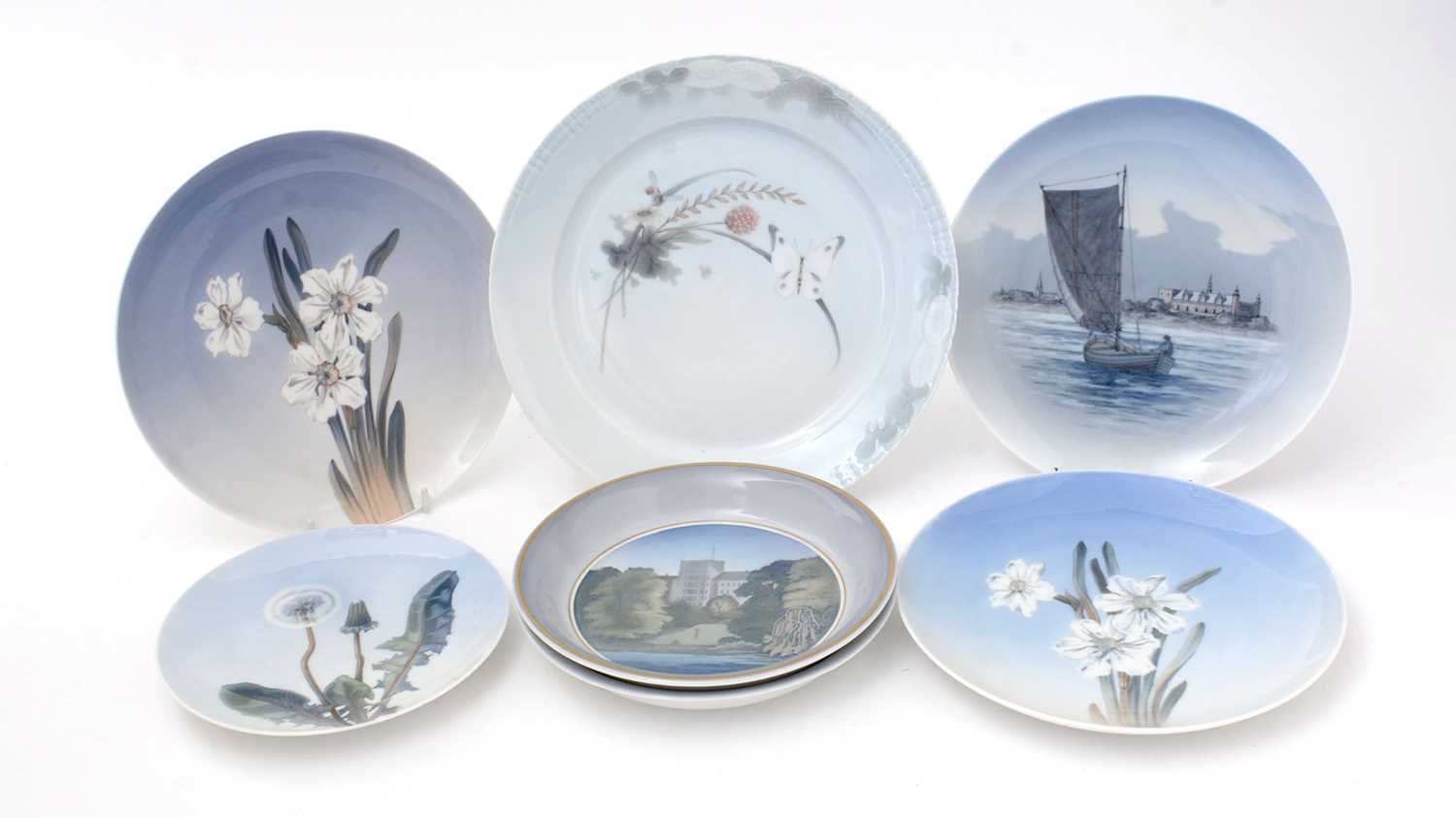 A selection of Royal Copenhagen plates.