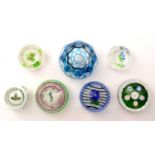 A selection of late 20th Century glass paperweight by Perthshire,