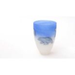 Malcolm Sutcliffe glass polar bear vase,