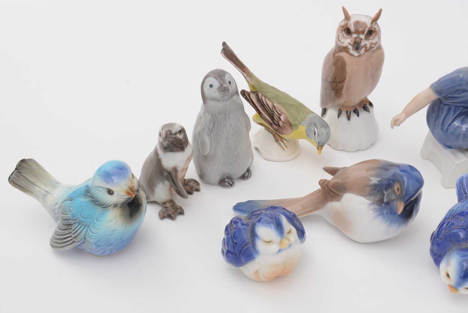 A collection of predominantly Bing and Grondahl porcelain figures of birds. - Image 3 of 5