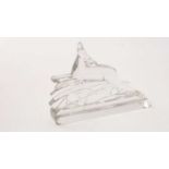 Baccarat, France, clear glass Art Deco style leaping stag