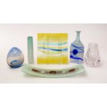 A selection of Studio glassware,