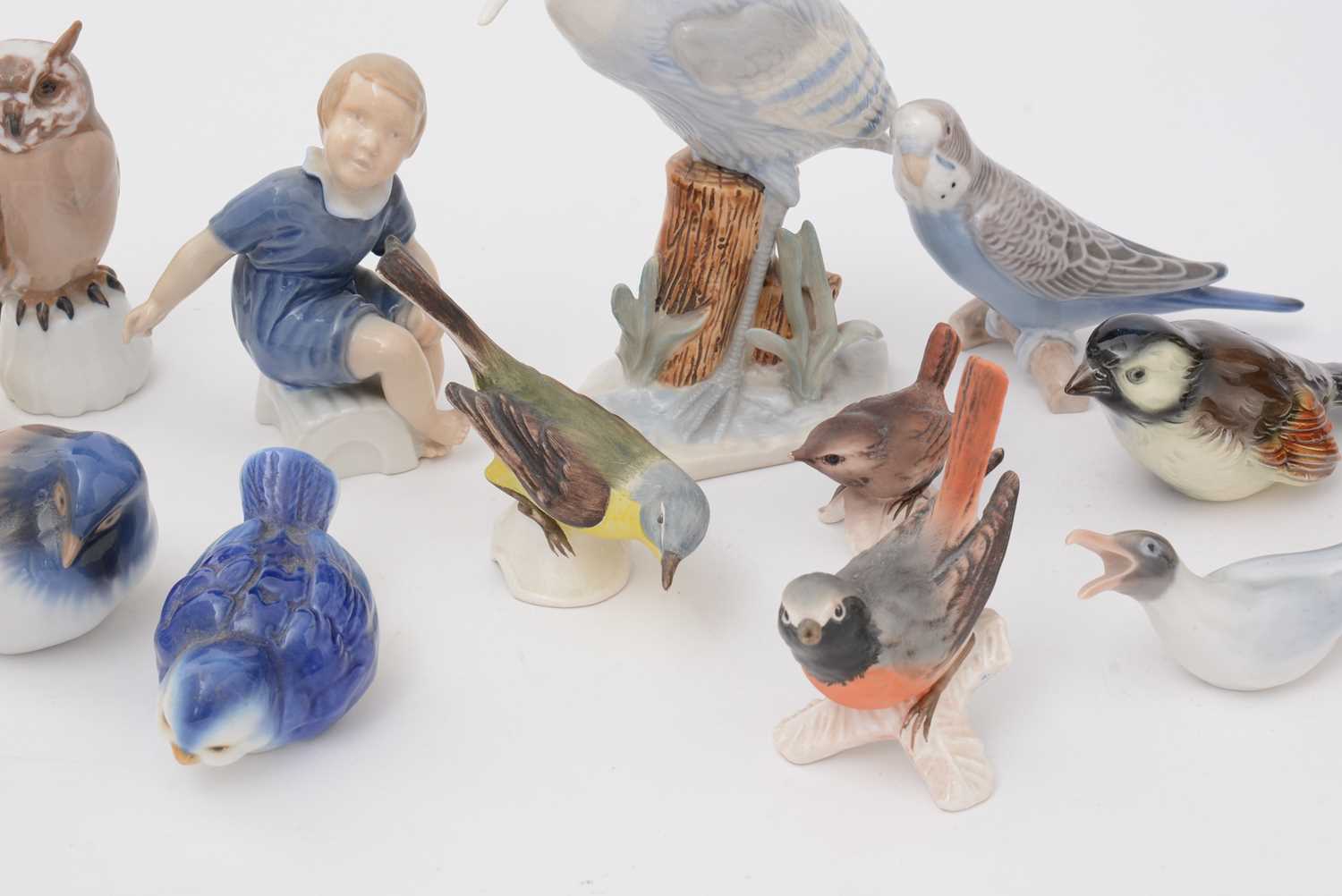 A collection of predominantly Bing and Grondahl porcelain figures of birds. - Image 5 of 5