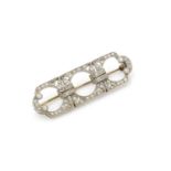 An Art Deco diamond brooch,