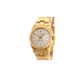 Rolex Oyster Perpetual: a lady's 18ct yellow gold automatic wristwatch,