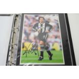 Newcastle United FC football players signed photographs