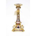 A Royal Crown Derby ‘Old Imari’ pattern candlestick