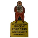 An enamel advertising sign, Eugene Thomas Garage,