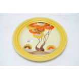An Art Deco Clarice Cliff for Newport Pottery circular plate