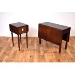 A 19th Century Victorian mahogany Pembroke occasional/side table; and a Georgian drop leaf table /
