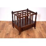 A 19th Century Victorian mahogany three division canterbury