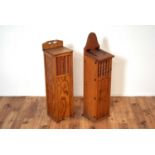 Two vintage 20th Century French pine baguette boxes