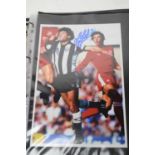 Signed photographs of Newcastle United FC football players