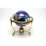 A specimen stone table globe