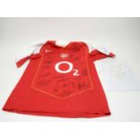 An autographed Arsenal FC football shirt