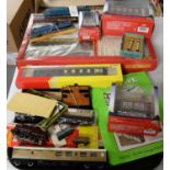 A collection of model railway items and accessories