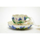 A 19th Century Meissen cabinet tea cup and saucer