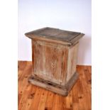 A 19th Century French oak pedestal plinth