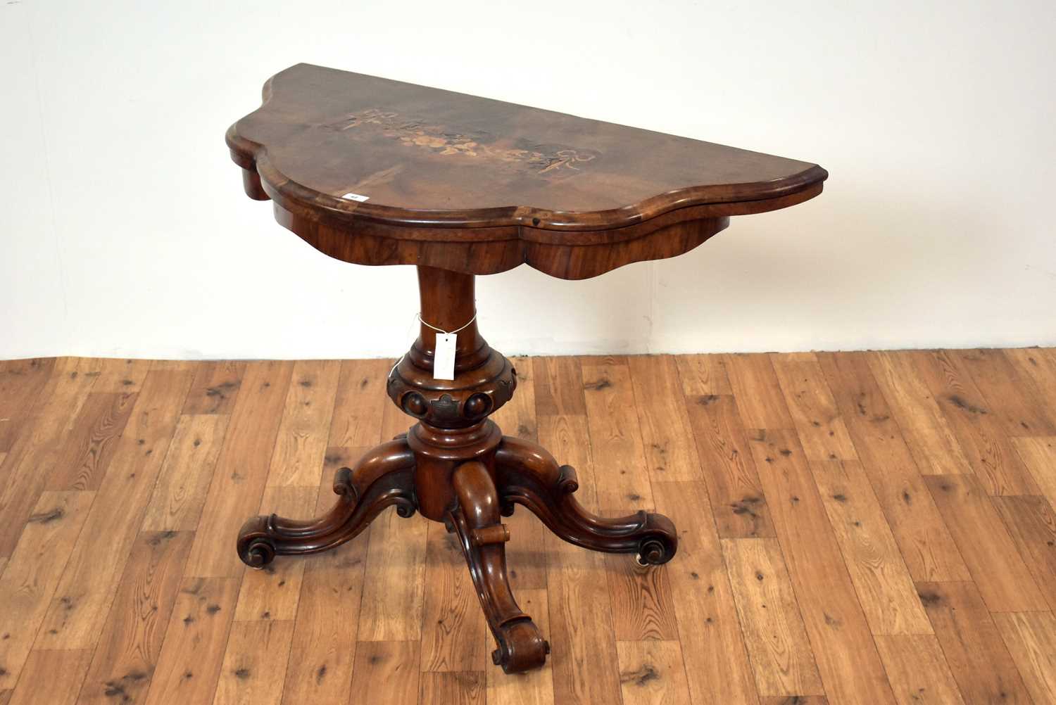 A 19th Century Victorian burr walnut card table