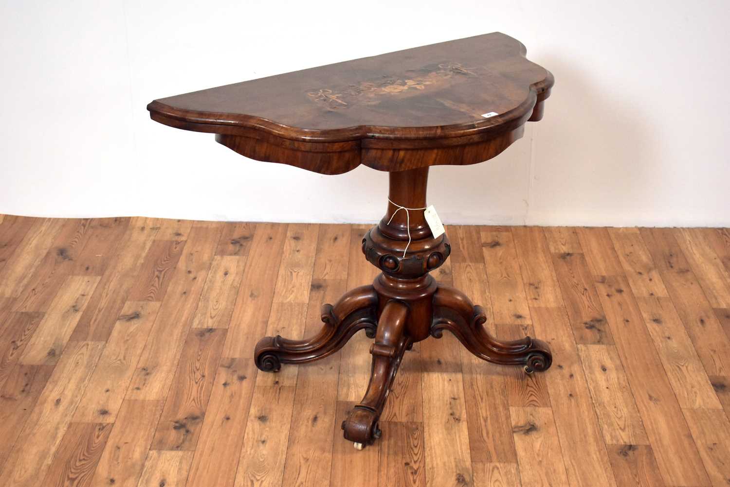 A 19th Century Victorian burr walnut card table - Image 3 of 4