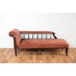 A Victorian chaise longue