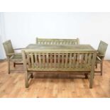 A collection of 20th Century teak garden furniture