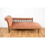 A Victorian chaise longue