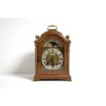 A 19th Century burr walnut mantle clock