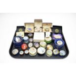 A selection of enamel pill boxes
