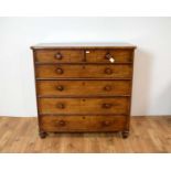 A Victorian mahogany chest of drawers