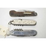 A Pegley-Davies Anglers Pocket Knife and two others