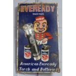 An Eveready enamel advertising sign