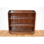 A 19th Century mahogany open bookcase with flared sides