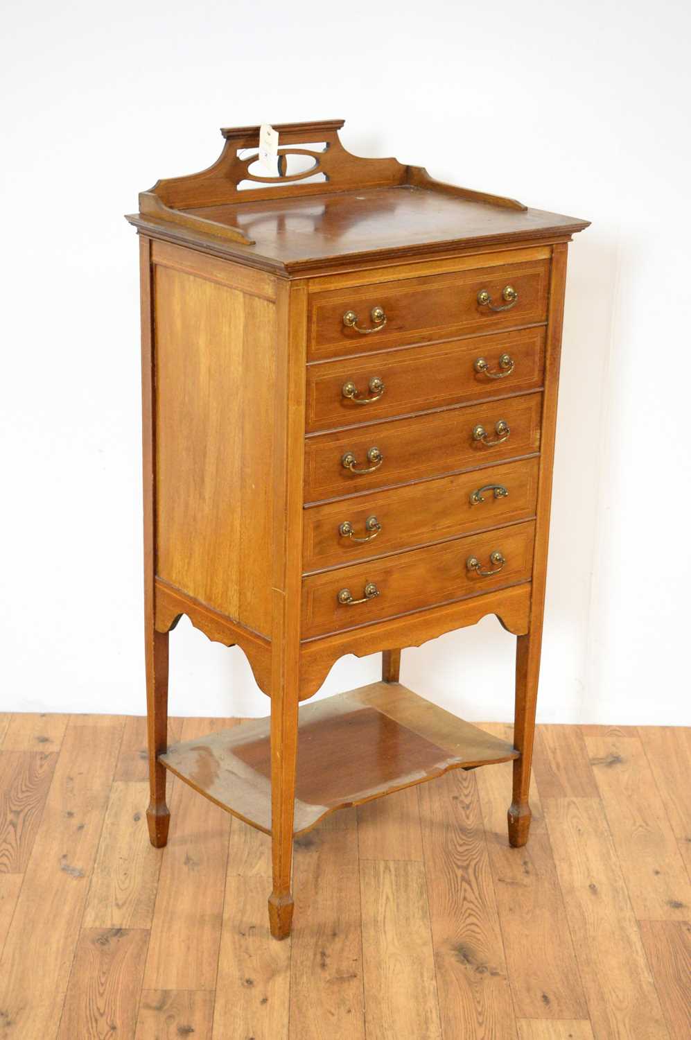 An early 20th Century mahogany music cabinet, - Image 2 of 6