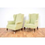 Two 19th Century wingback armchairs