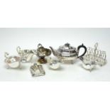 A selection of silver plated wares