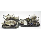 A selection of silver and silver plated wares