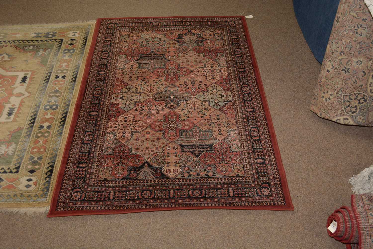 A 20th Century Persian style rug from John Lewis with another - Image 4 of 5