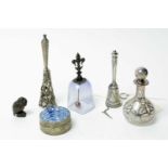 A Victorian silver posy holder; and other collectibles