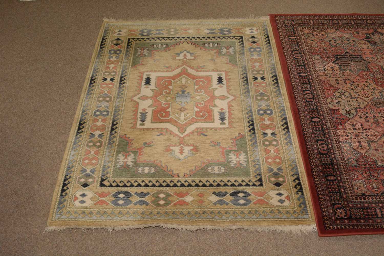 A 20th Century Persian style rug from John Lewis with another - Image 3 of 5