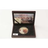 The Battle of Waterloo silver five ounce proof coin