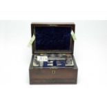 A Victorian rosewood vanity case