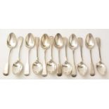 A set of twelve Scottish silver tablespoons, by Alexander Henderson