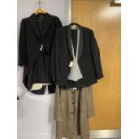 A 1930s gentleman’s black tailcoat and other items