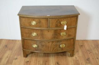 A 19th Century mahogany bow-front chest of drawers