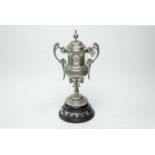 A Victorian silver plated Championship Cup trophy and cover